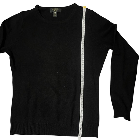 Cashmere Charter Club Luxury Black Sweater Size Medium Petite - Picture 8 of 9